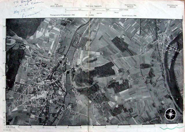 Louviers Rail Road Bridge Seine River, France, 27 May 1944